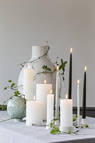 Kunstindustrien® Taper Candles – Set of 4, 13.8" – Made in Denmark, Long Burning Candles 15h, Unscented & Smokeless Candlesticks – Elegant Tall Candles for Weddings, Dinners & Home Decor (Olive) - Image 7