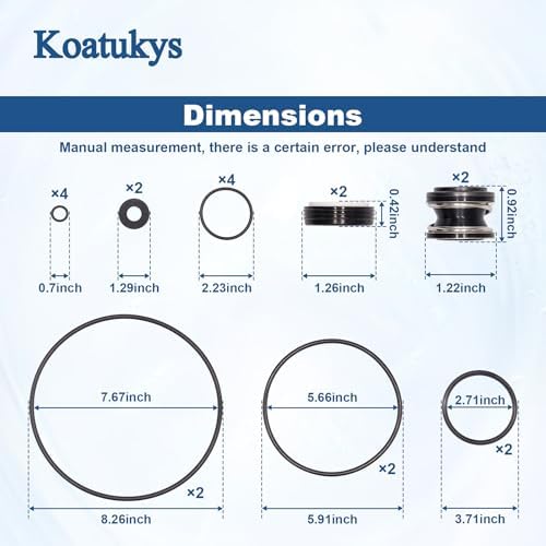 O-Ring Rebuild Kit Replaces for Pentair SuperFlo Pool Pump (2 Set) | for SuperMax Pool Pumps Kit 111 Includes PS-200 Shaft Seal Drain Plug O-Ring Pump Union O-Ring Water Slinger