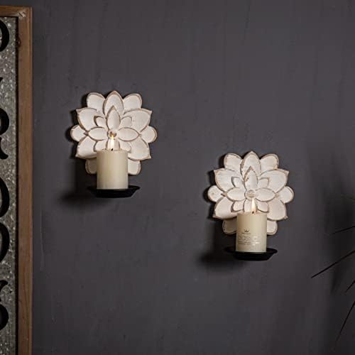 SOFE Farmhouse Candle Sconces Set of Two, Handmade Distressed Finish - Image 3