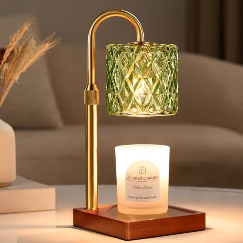Green Candle Warmer Lamp with Timer - Wax Melt Warmer for Jar Candles by Hong-in