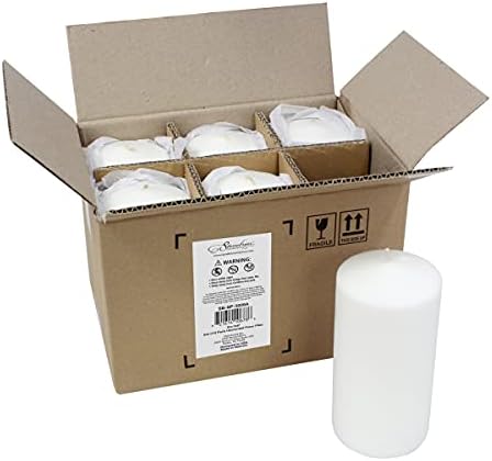 Stonebriar Unscented White Tall Pillar Candles, 65 Hour Burning Candle Pillars, Perfect for Decor, Weddings, Emergencies 3" X 6", 6 count - Image 5