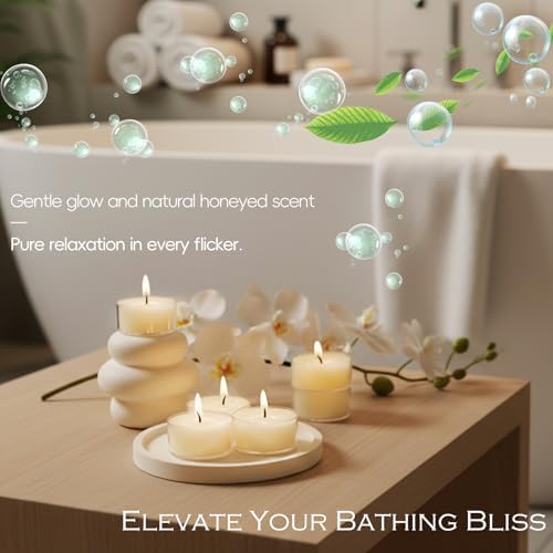 Beeswax Tea Lights Candles 16 Pack, 4 Hours Clean Burn - Image 4