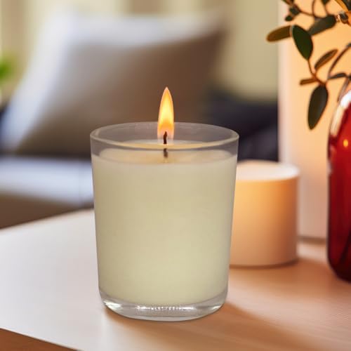 30 Pack Clear Glass Filled White Votive Candles, Unscented Votive Candles for Home Décor Spa Weddings Birthdays Holidays Party - Image 5