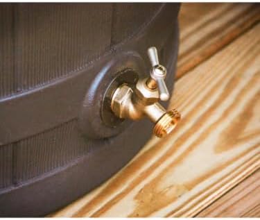 Rain Wizard, 40 Gallon Capacity, Wood Texture Design, Brass Spigot, Flat Top (Oak)