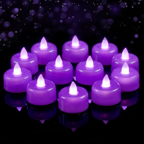 Amagic 24Pack Purple Flameless LED Tea Lights Candles Battery Operated by AMAGIC