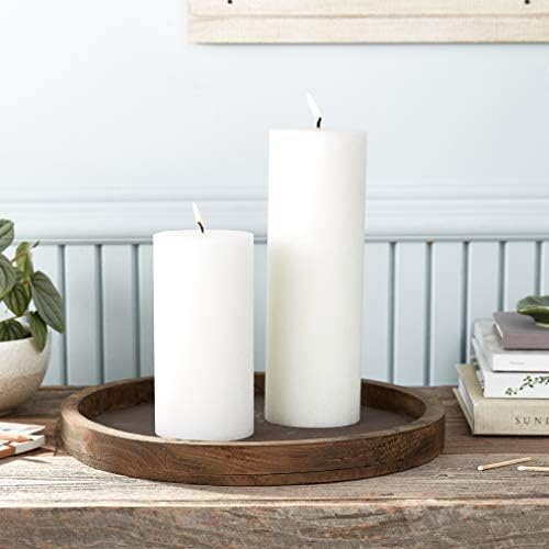 Root Candles Unscented Pillar Candles Beeswax Enhanced Textured Timberline™ Pillar Candle, 3 x 9-Inch, White - Image 6
