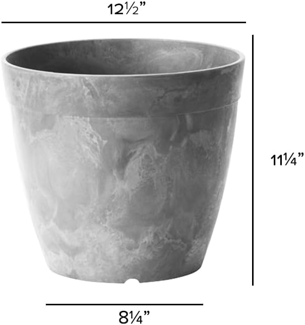 Root & Vessel Dolce Round Planter, Gray, 12"
