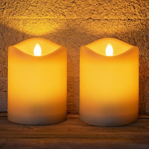Livinlarge Solar Candles Outdoor Waterproof,Flameless Votive Fake Candle by Livinlarge
