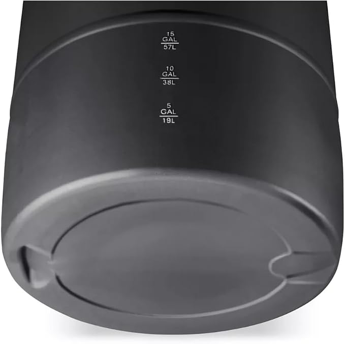55 Gallon Water Storage Barrel, BPA Free, Emergency Water Supply - Eco Friendly - Made in USA (BLACK)