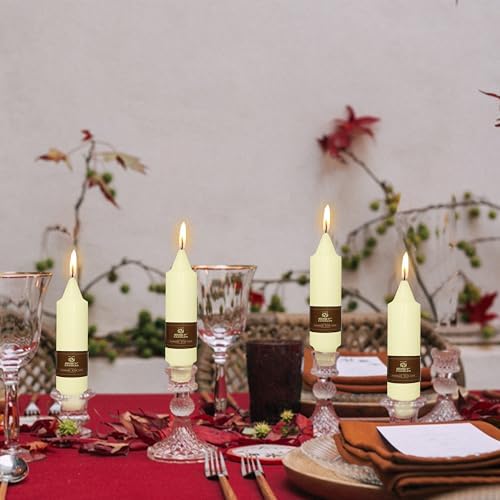 Ivory Short Taper Candle Candle Sticks, 5 Inch Mini Pillar Candles Small Taper Candles, 4PCS Handmade Unscenteds Candlesticks for Festive, Party, Spell, Wedding, Home Decor - Image 4