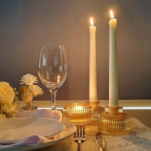 Woho 8pcs Gold Candle Stick Candle Holder, Votive Candle Holder for Home - Image 4