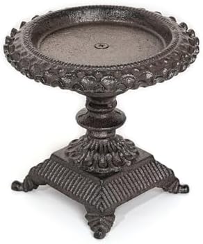 Sungmor Cast Iron Pillar Candle Holder-Rustic Style 5.9in Tall Candle Stand by Sungmor