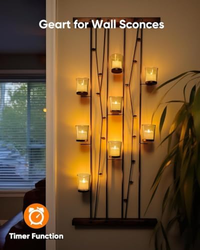 Homemory 6H Timer Ivory Flameless LED Votive Tealights, 24 Pack - Image 3