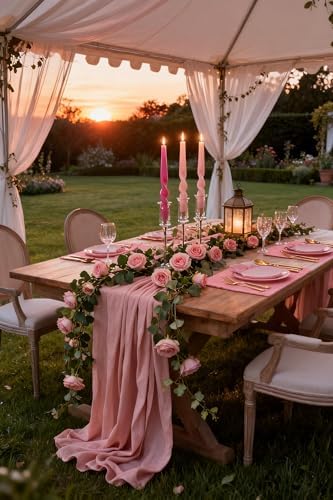 Twisted Taper Candles, 12 Pack 9.5 Inch Hot Pink Babypink Two Tone Spiral Design Decorative Set for Thanksgiving, Wedding Table Decor and Home Styling - Image 6