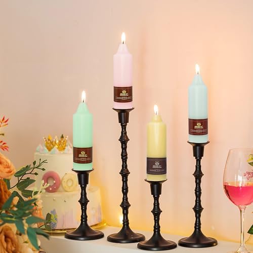 Pastel Candy Colored Short Taper Candle Candle Sticks, Cute 5 Inch Mini Pillar Candles Small Taper Candles, 4PCS Handmade Unscenteds Candlesticks for Festive, Party, Spell, Wedding, Home Decor - Image 5