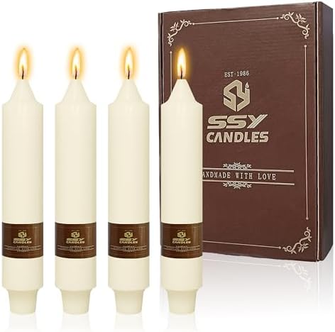 Ivory Candle Dripless Candlesticks Short Taper Candle 7 inch Small Candle Sticks Ivory Tapered Candles Wax Cute Stick Candles for Home Décor Weddings Holiday by XINAOBAOLUO