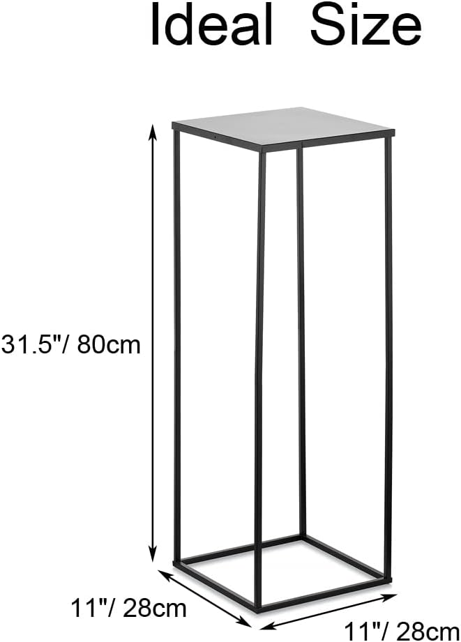 Black Plant Stand Pedestal Stand - 10 Pcs Metal Plant Stand, 31.5in Tall Flower Stand Vase Flower Holder, Wedding Centerpieces for Tables, Corner Planter Pot Rack for Living Rooms, Home, Patio Decor