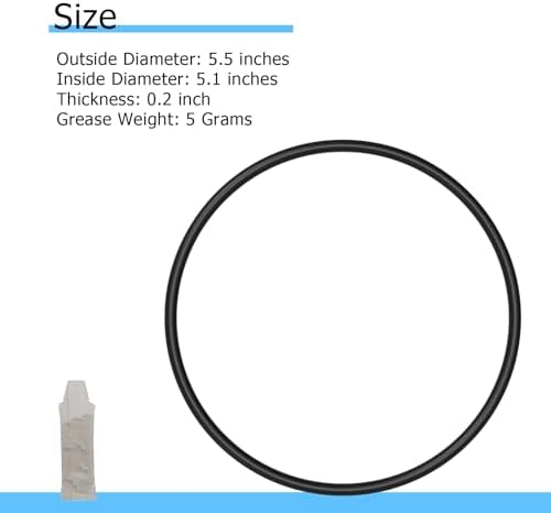 SPX1500P Pool Pump O-Ring Compatible with Hayward Above Ground Pump Strainer Cover Gasket for PowerFlo O Rings Replacement for TurboFlo with 5 Grams Grease, 3 Pack
