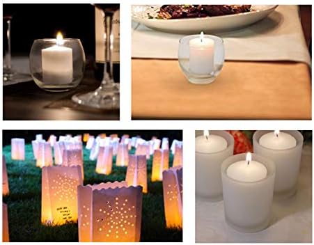 D'light Online 15 Hour Unscented White Emergency and Events Bulk Votive Candles for Wedding Votives, Luminary Candles, Restaurants, Churches, Bars, Parties, Spa and Decor (Set of 36 - White, 15 Hour) - Image 4