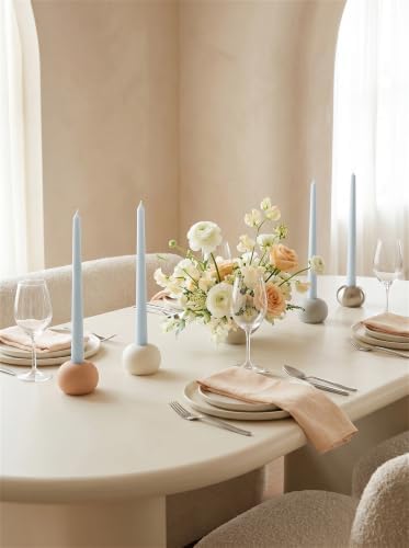 10" Classic Taper Candles, Ice Blue, 6-Pack, 7-8 Hours Long Burning, Unscented Tall Candlesticks - Image 4