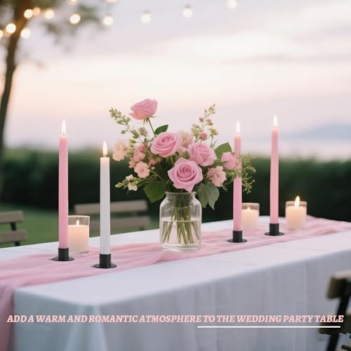 48Pcs Black Metal Taper Candle Holders Set - 2"×1" Elegant Bulk Heavy Base Candlestick Centerpieces for Table Decor, Wedding, Anniversary, Dinner Party - Image 5