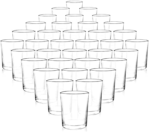 36 Pack Glass Votive Candle Holders, Clear Tealight Candle Holders by Comrzor