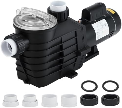 Garvee Pool Pump Above Ground/Inground, 2.5 HP Self Priming Swimming Pool Pump, 115V/230V Dual Voltage Single Speed Pumps with Strainer Basket, 100 GPM Heavy-Duty Pump for Swimming Pools Spas Hot Tub