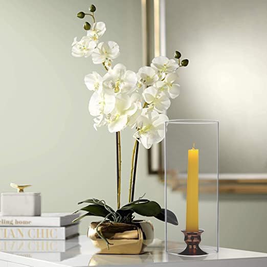 WGVI Hurricane Candle Holder Sleeve, Wide 3", Height 6", Clear Glass Cylinder Candleholder, Chimney Tube, Open Ended Candle Shade, 6 Pieces Bulk - Image 4