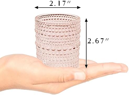 12 pcs Glass Votive Candle Holders, 6 Colors 3 Patterns Tealight Candle Holders for Fall Wedding Table Centerpiece Birthday Decoration - Image 6