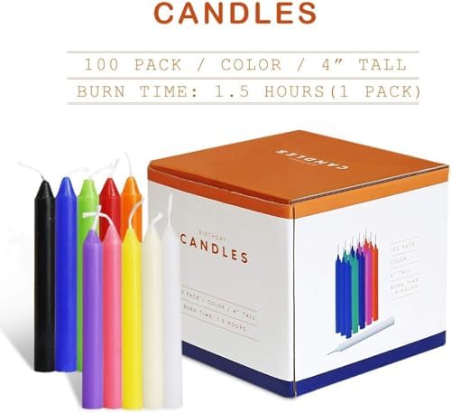 Howemon 100 Pack Assorted Color Spell Chime Candles, 4 Inch Mini Taper Candles for for Home Decor Kitchen Decor Wedding Decoration-10 Colours - Image 6