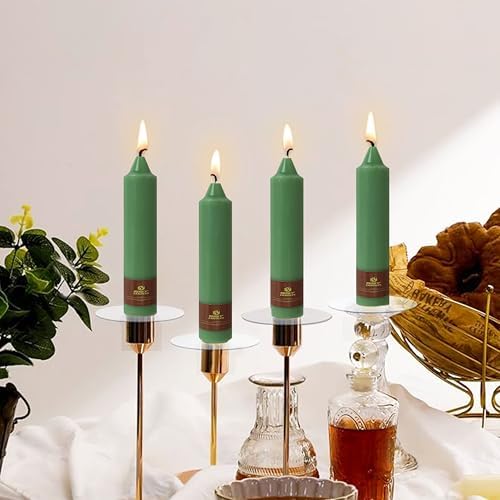 Sage Green Taper Candle Candle Sticks, 7 Inch Mini Pillar Candles Taper Candles, 4PCS Handmade Unscenteds Candlesticks for Festive, Party, Spell, Wedding, Home Decor - Image 6