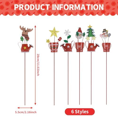 Christmas Decorative Garden Stakes Set 6PCS Waterproof Yard Decor - Image 2