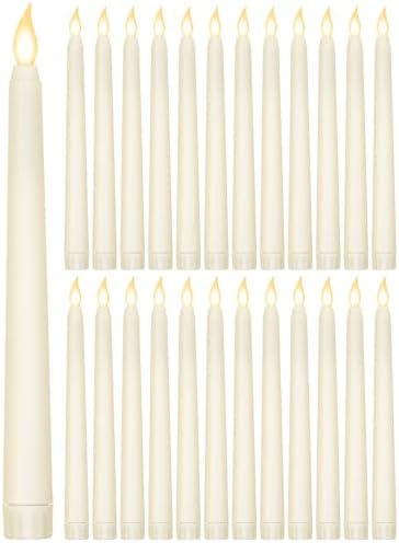 Treela Battery Operated LED Taper Candles,Basic,8 Inch,Ivory by Treela