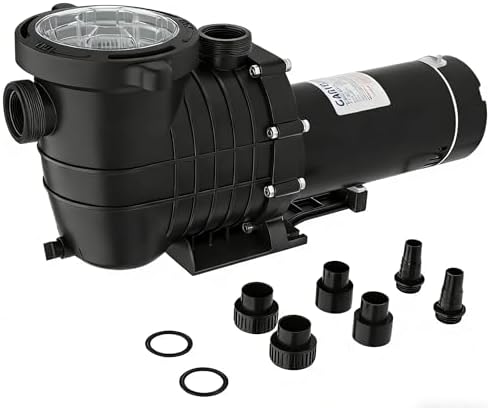 GarveeLife Swimming Pool Pump 2.0 HP 1500W 115/220V Dual Voltage Pumps with Strainer Basket for Above-Ground and In-ground