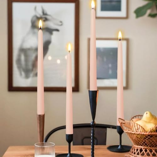 Candlesticks Long Taper Candle,Cappuccino Rose Scented 10 Inches Candle Sticks Smokeless Tapered Candles for Home Décor Holiday Gifts - Image 3