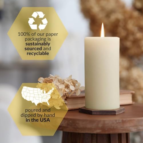 Big Dipper Wax Works 100% Beeswax Pillar Candle, 3 x 6 in, Ivory - Image 4