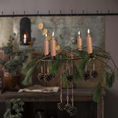 5 Inch Light Brown Unscented Short Taper Candles 4 Pcs - Image 5