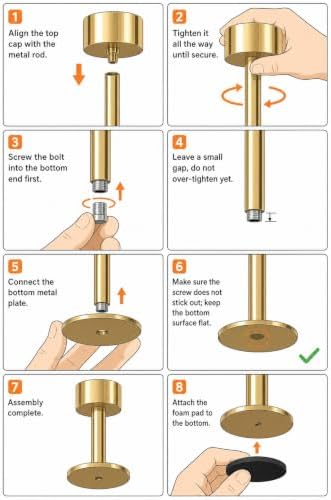 Gold Hurricane Taper Candle Holders,2 Sets(6 Pcs) Brass Tall Candlestick Holders with Ribbed Glass Cylinder, Table Centerpiece Decor for Wedding, Party, Halloween,Christmas & Home Decoration - Image 5