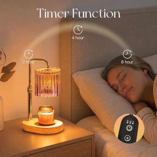 Candeldo Candle Warmer Lamp with Timer: Yellow Brown Wax Melt Warmer - Image 5