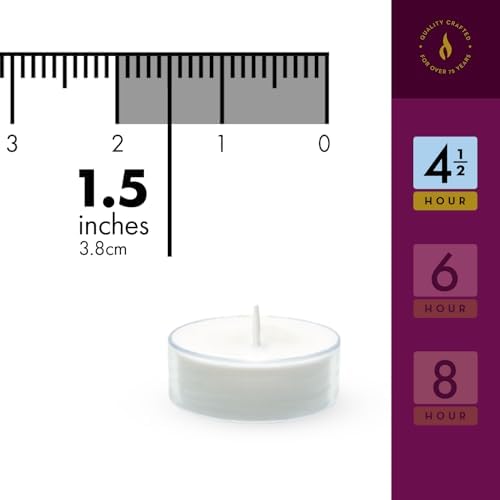 Lerner Clear Tea Lights Candles Bulk - 4.5 Hour Clear Cup Tealight 200 Pack - Consistent Smkless Clean Burning - Holiday, Wedding, Spa, Emergency and Home Decoration Candles - Image 2