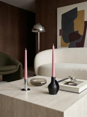 4PK 10" Classic Taper Candles, Dusty Rose Pink, 7-8 Hours Long Burning, Unscented Tall Candlesticks - Image 3