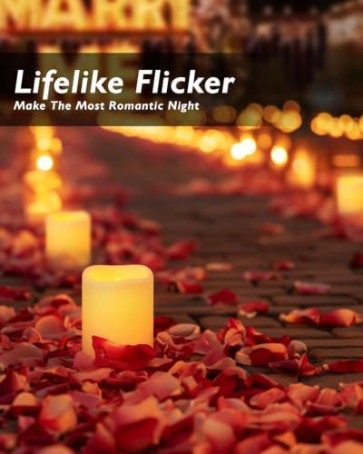 Homemory 100 Pack Ivory Flameless Flickering LED Votive Tealights Candles - Image 6