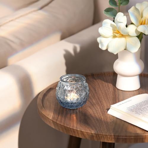 DARJEN 8 Pcs Blue Votive Candle Holders 2.55"x2.6" Tealight Candle Holder - Image 7