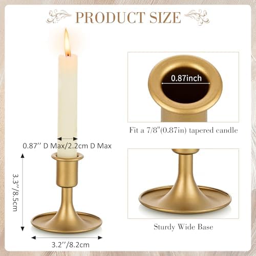 Unity Candle Holder - Gold Unity Candle Holders for Weddings, Metal Gold Unity Candlestick Holder Set of 3, Decorative Unity Candle Stand for Wedding Ceremony Table Centerpiece Decoration Gift - Image 3