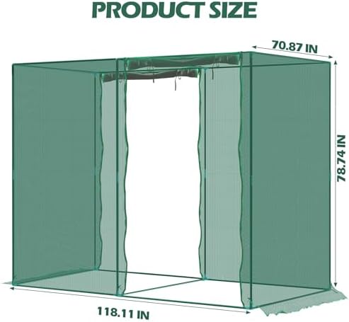 10'x6.5'x6.5' Crop Cage Plant Protection Netting Tent | Easy Installment Mesh Tent with Zippers for Vegetables Fruits and Plant | Suitable for Garden Yard and Lawn - Image 2