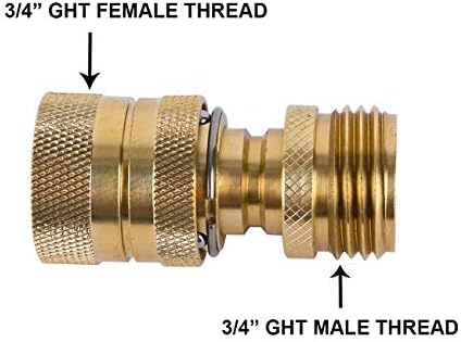 Garden Hose Quick Connect Brass Hose Quick Adapter Quick Fittings 3/4“GHT Thread Pressure Washer Adapter(3 Female+ 3 Male) - Image 6