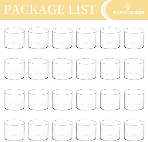 Romadedi Wedding Votive Tea Light Holders, Mini Clear Glass, 24pcs - Image 6