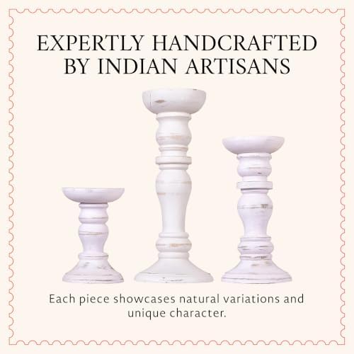 Mela Artisans Lainon Metal Candle Holders - Matte Black, Set of 3 - Image 5