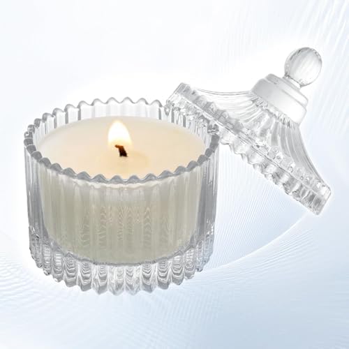 STARVAST 16 Pack Clear Glass Votive Candle Holders with Lids, 2.7×3.5In - Image 3