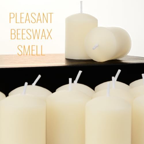 Pure Beeswax Votive Candles Bulk-Pack of 10, Natural Unscented Beeswax Candles for Family Party and Birthday Gift(Ivory) - Image 4